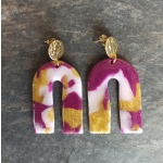 Brincos Framboesa Dourada